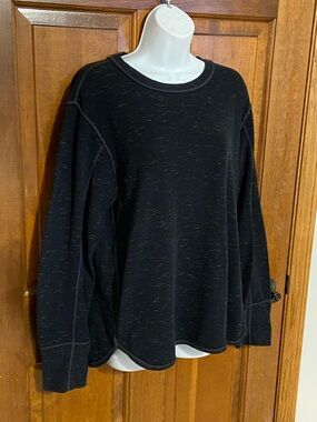 Robert Graham Black Heathered Long Sleeve Thermal Size Large
